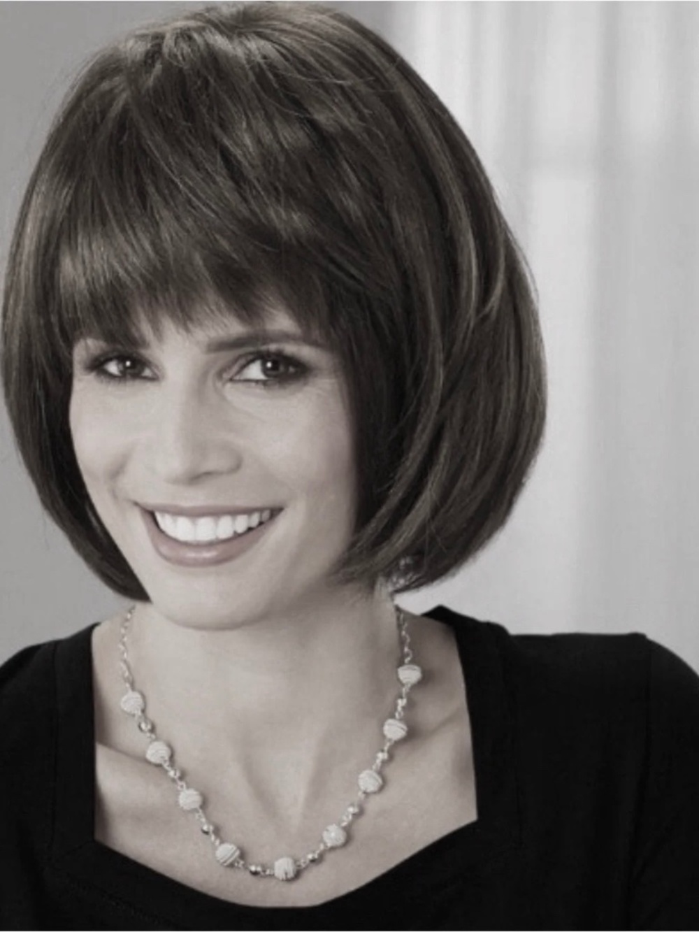 PAULA YOUNG MID LENGTH TOPPER WIG COLOR 6 DARK CHOCOLATE BROWN